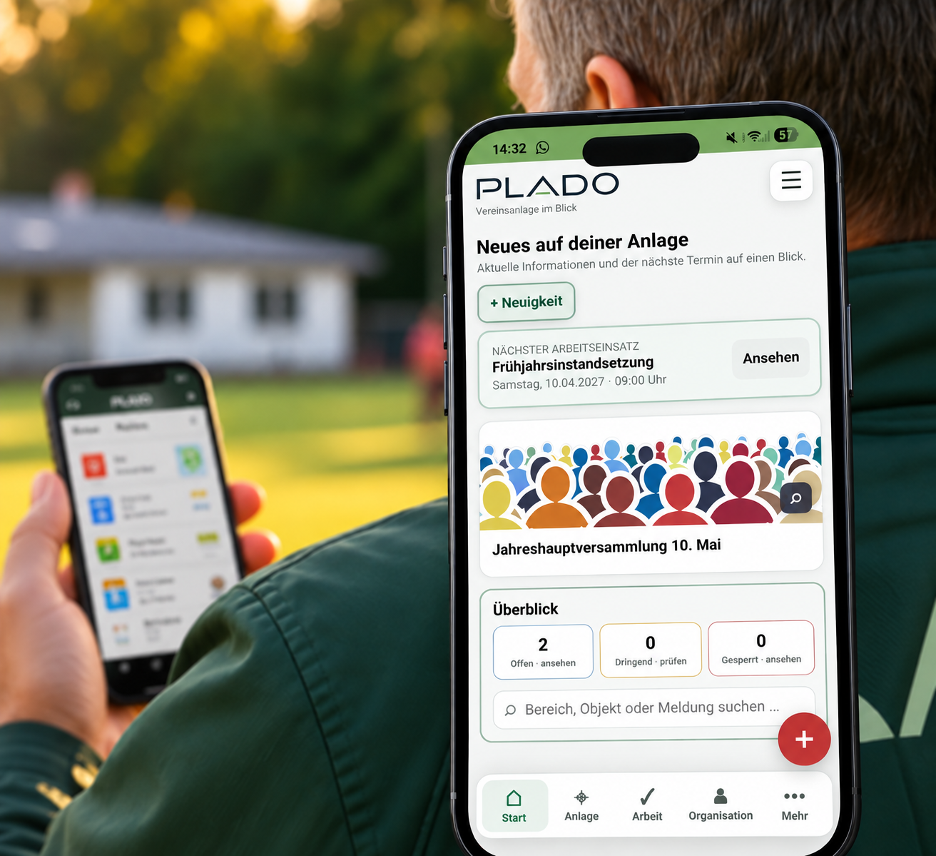 PLADO im Einsatz auf einer Vereinsanlage